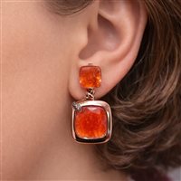 Boucles d'oreilles Lucos Femme in Argent C11-ARANCIO